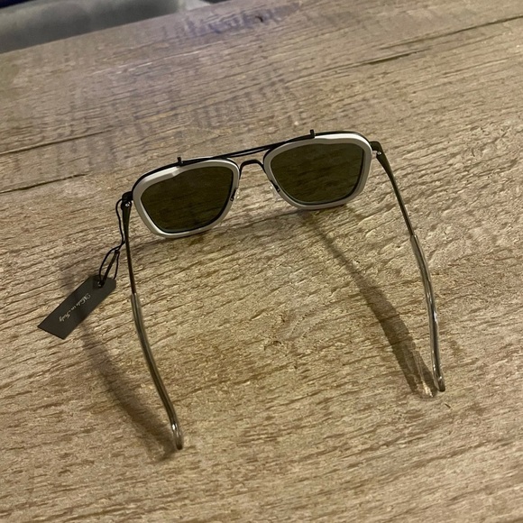 Rag & Bone Phantom Leather Wrapped Sunglasses. main image 6